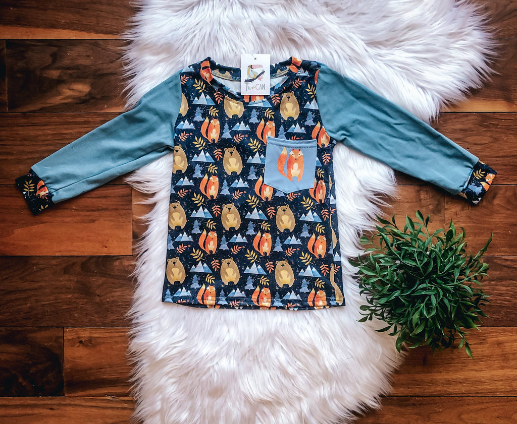 Woodland Fox Pocket Tee by TwoCan
