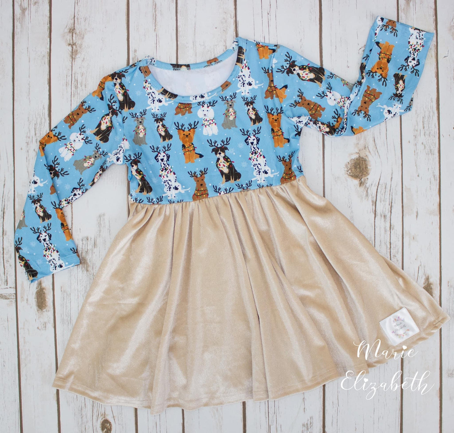 Reindeer Dog Dress by Marie Elizabeth