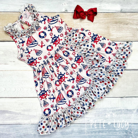 All Aboard Girls Dress by Pete + Lucy