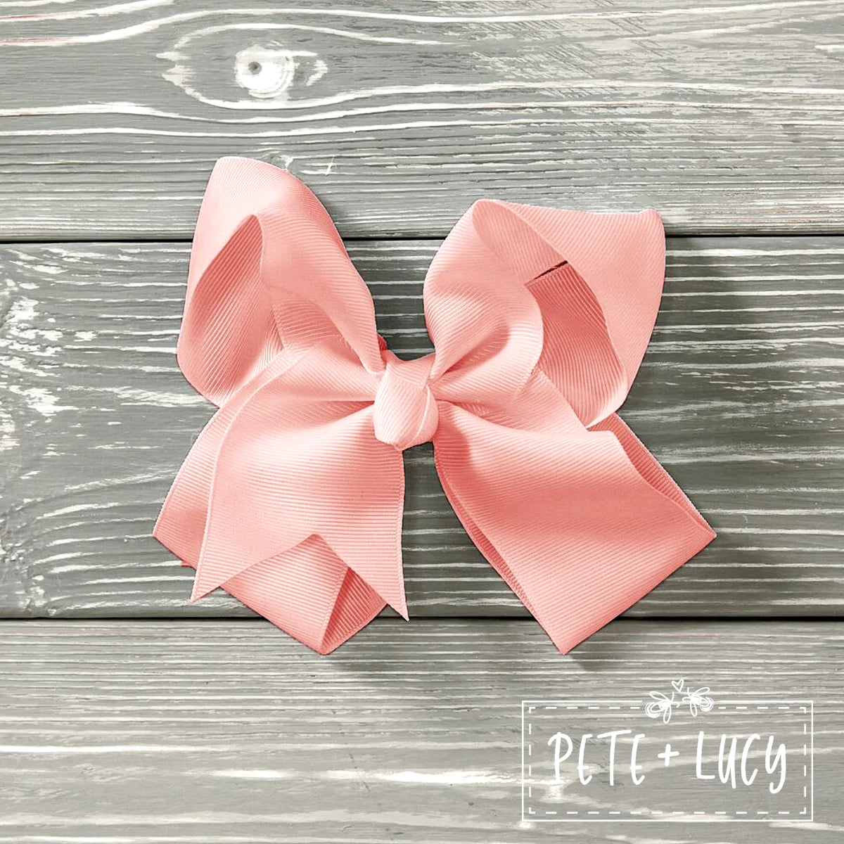 Pre-Order Denim Pumpkin Pink Bow By Pete + Lucy