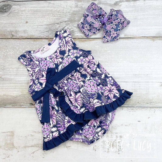 Tropical Turtles Infant Romper by Pete + Lucy