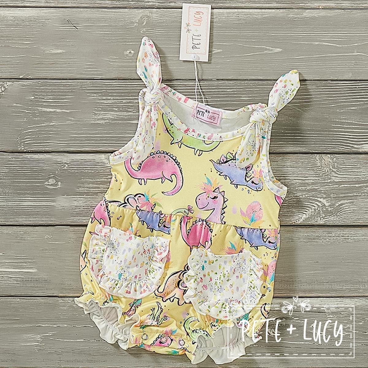 Dashin Dino Infant Romper by Pete + Lucy