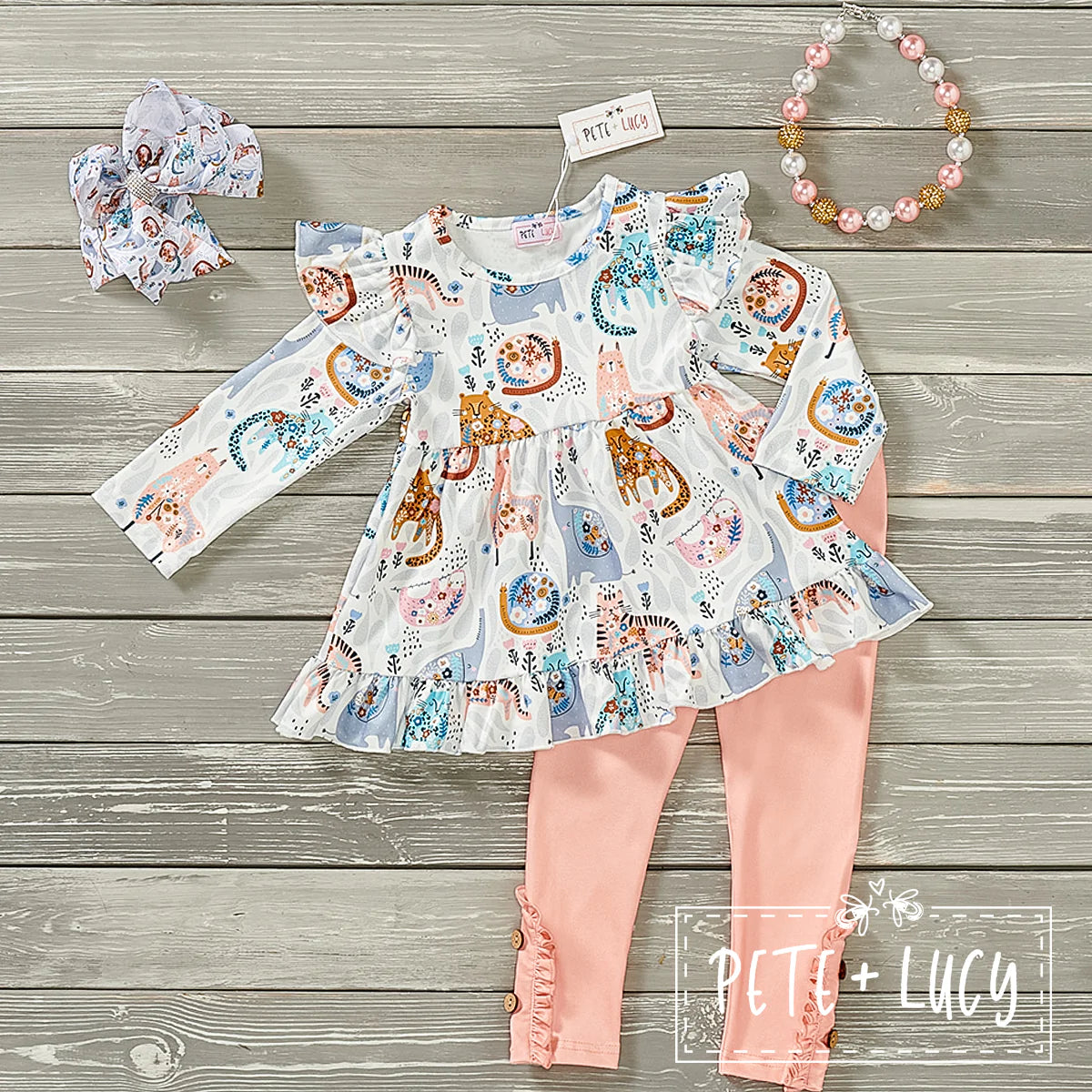 Into the Wild 2-Piece Pants Set- Long Sleeve by Pete + Lucy