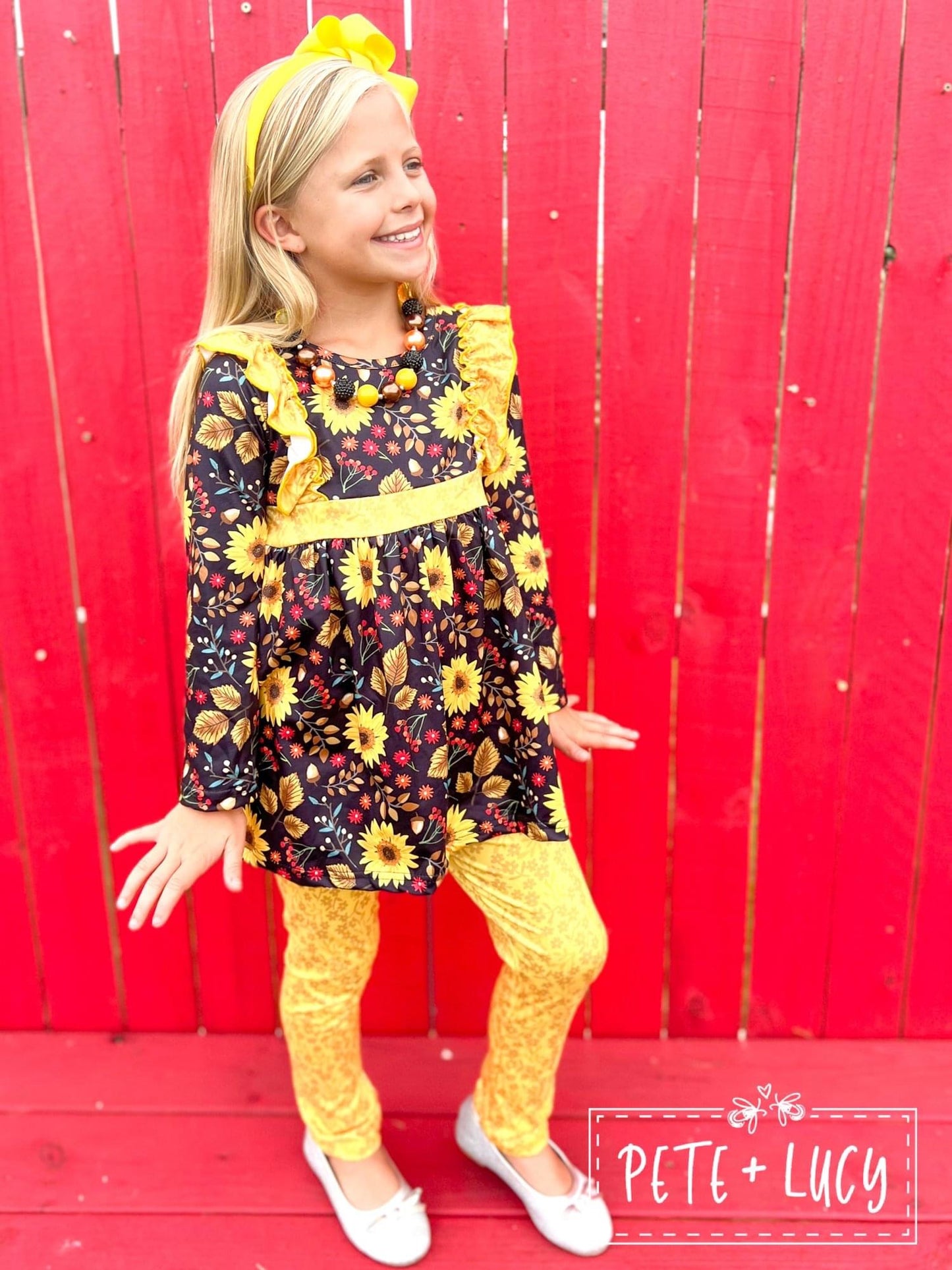 Dancing with Sunflowers 2-Piece Set by Pete + Lucy