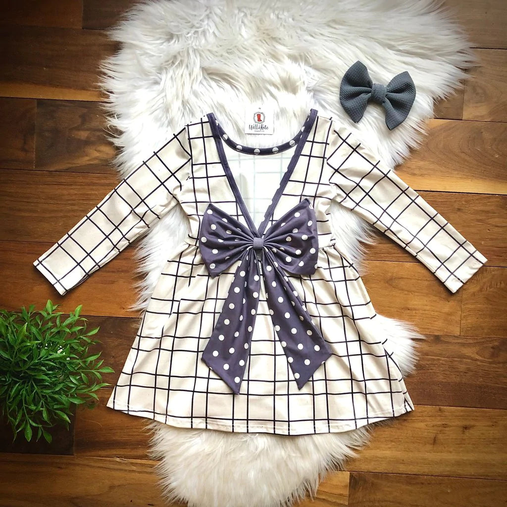 Farmhouse Pinstripe Plaid Dress by Wellie Kate