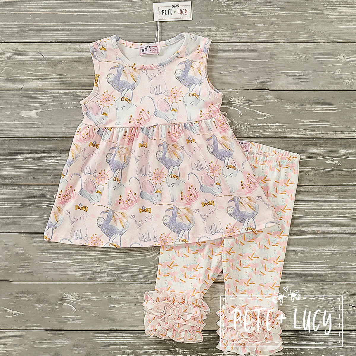 Furry Friends Capri Set by Pete + Lucy