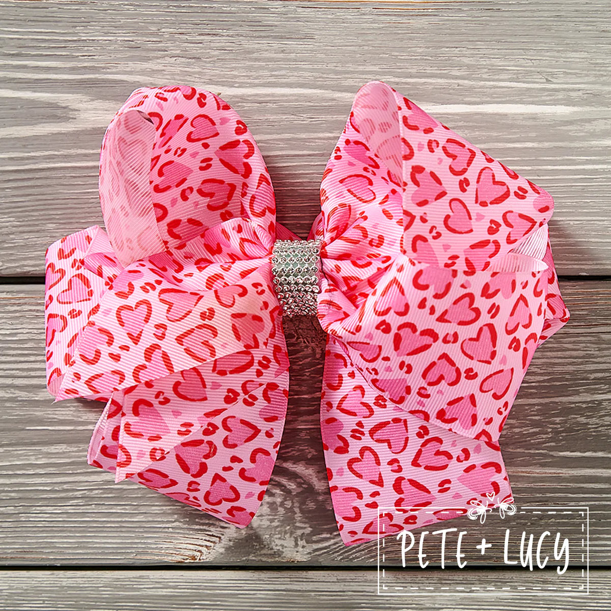 Pre-Order Lovely Leopard Valentines Deluxe Bow