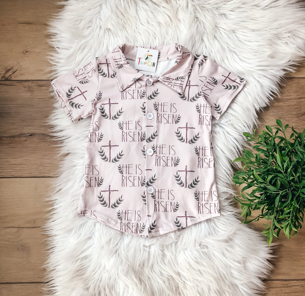 He is Risen Button Down by TwoCan