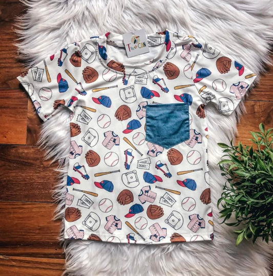Doodle Dugout Pocket Tee by TwoCan