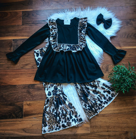 Glitzy Animal Pants Set by Wellie Kate
