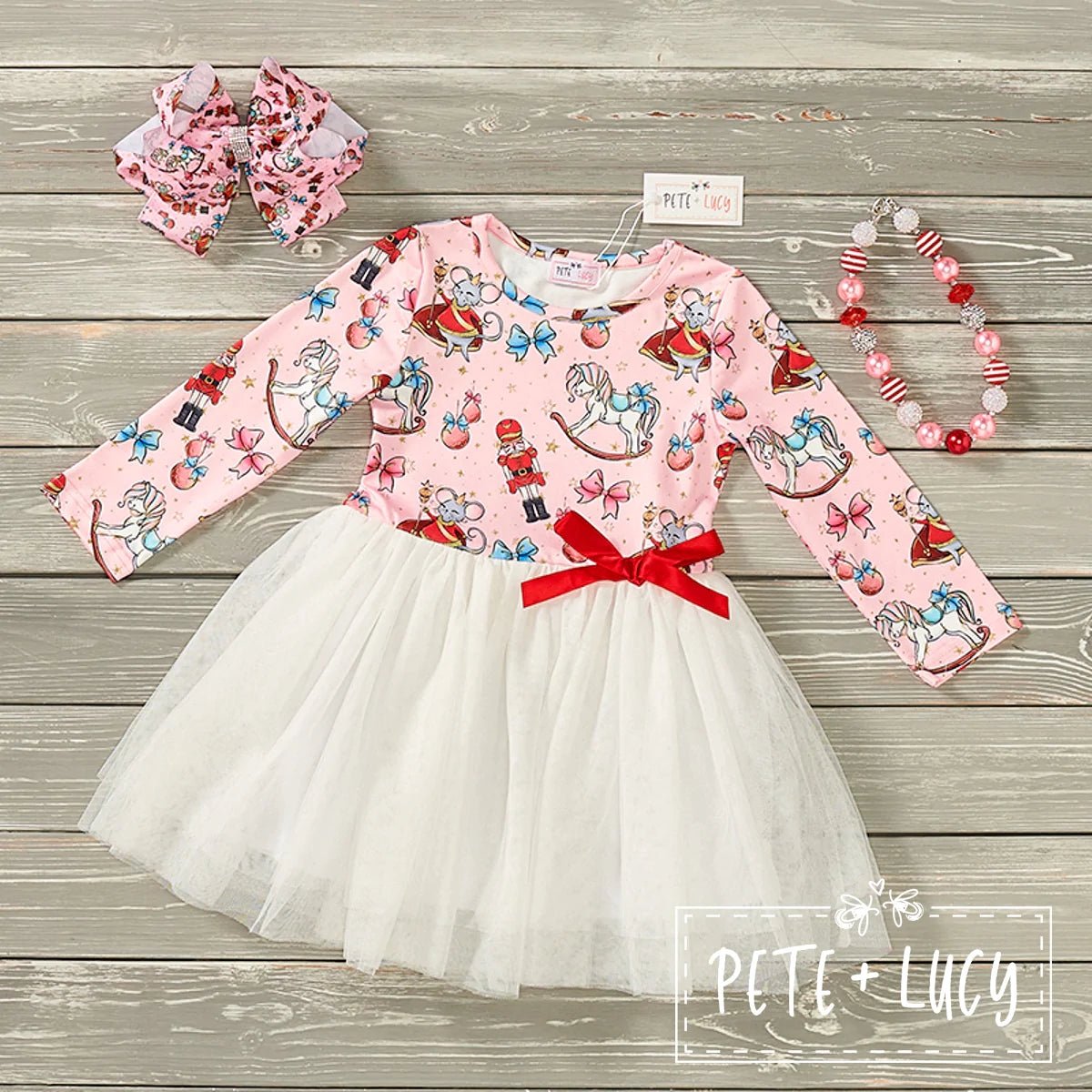 Sweet Nutcracker: Tulle Dress- Long Sleeve by Pete + Lucy