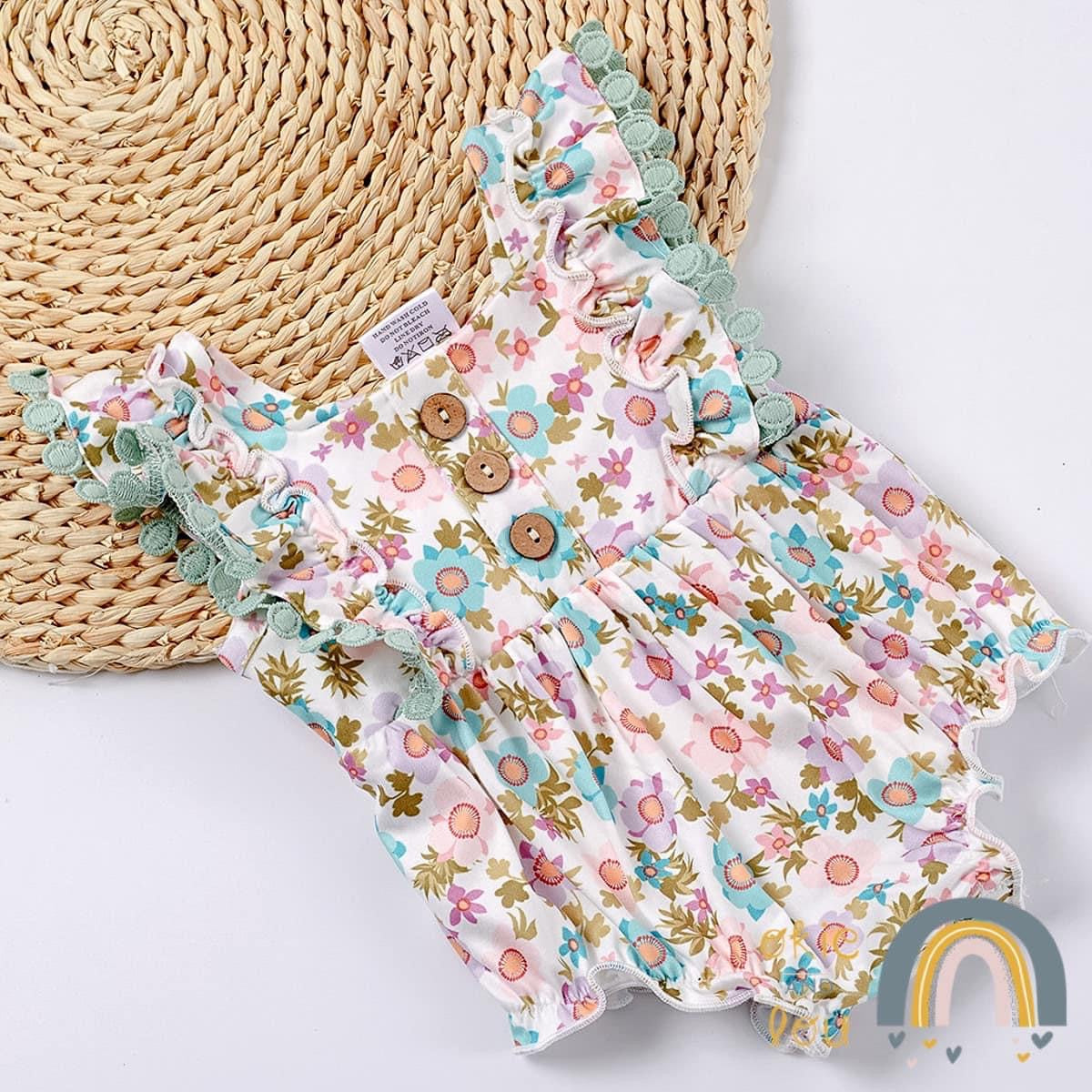 Lil Blossoms Infant Romper by Okie & Lou
