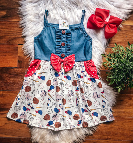 Pre-Order Doodle Dugout Denim Dress by TwoCan