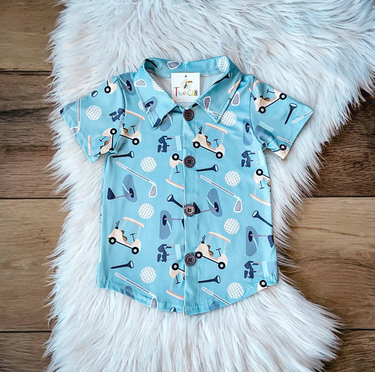 Tee Time Button Up By TwoCan