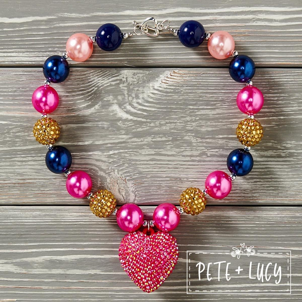 Geo Hearts Necklace by Pete + Lucy