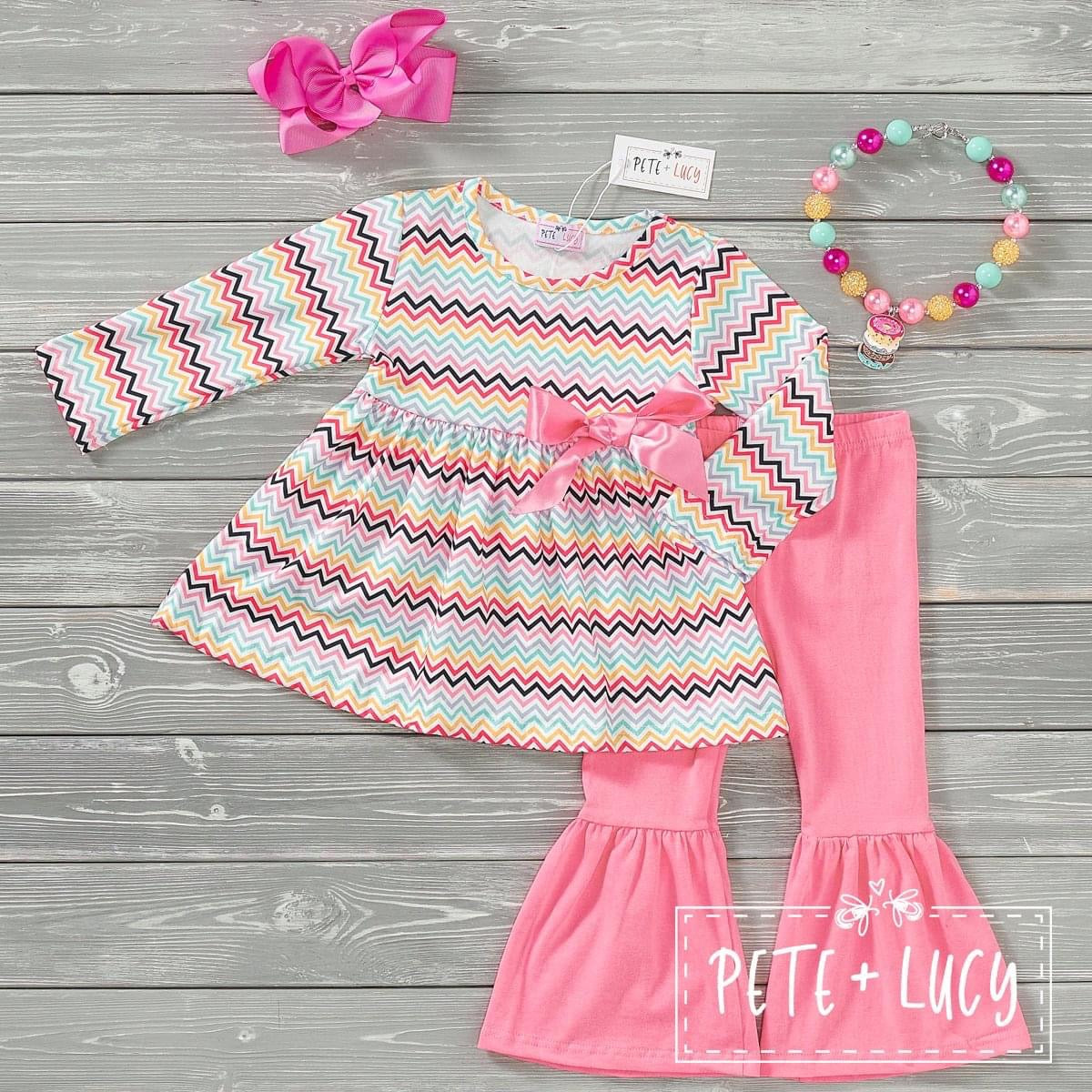 Rainbow Zig Zag 2-Piece by Pete + Lucy