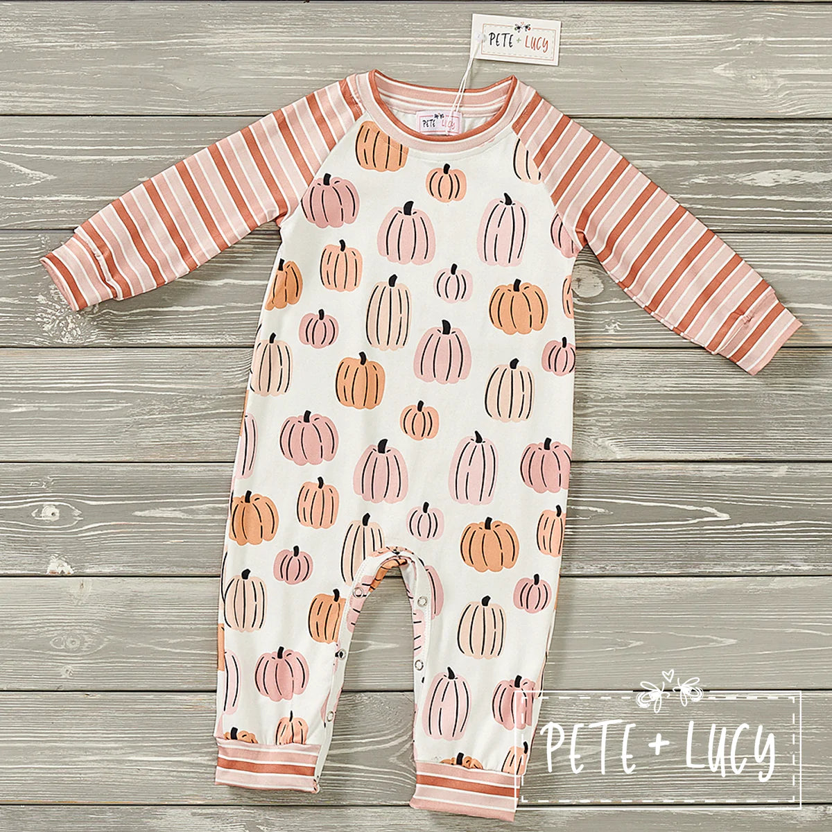 Pre-Order Denim Pumpkin Boy Infant Romper