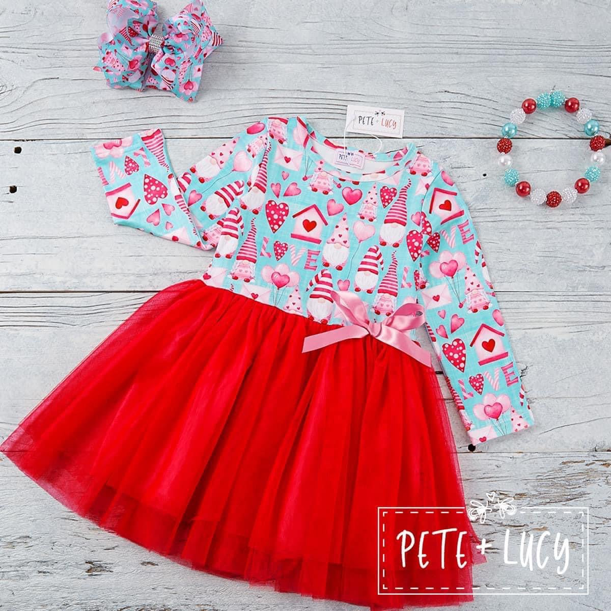 Pre-Order Loving Gnomes: Tulle Dress- Long Sleeve by Pete + Lucy