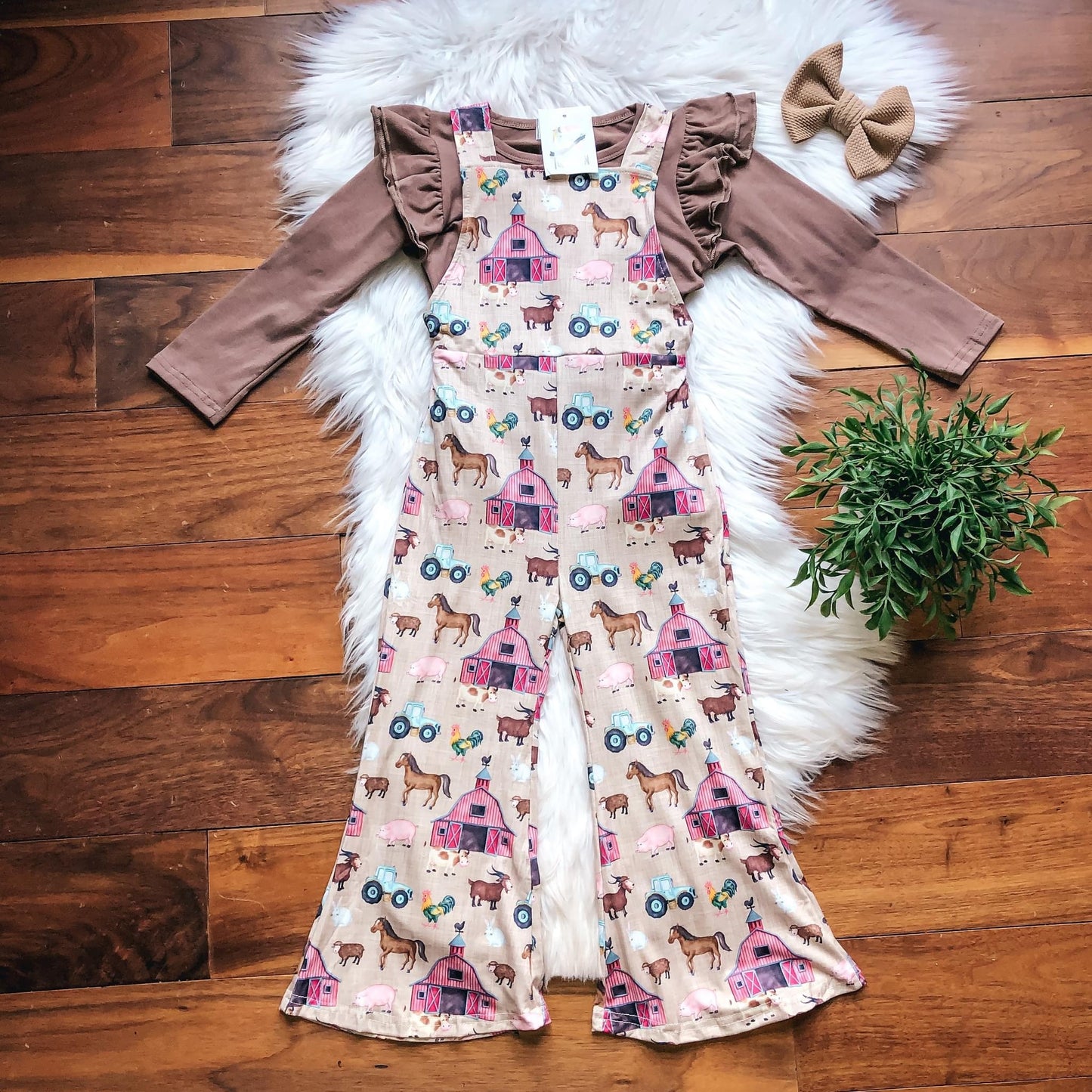 Pre-Order E-I-E-I-O Overall Flare Set by TwoCan