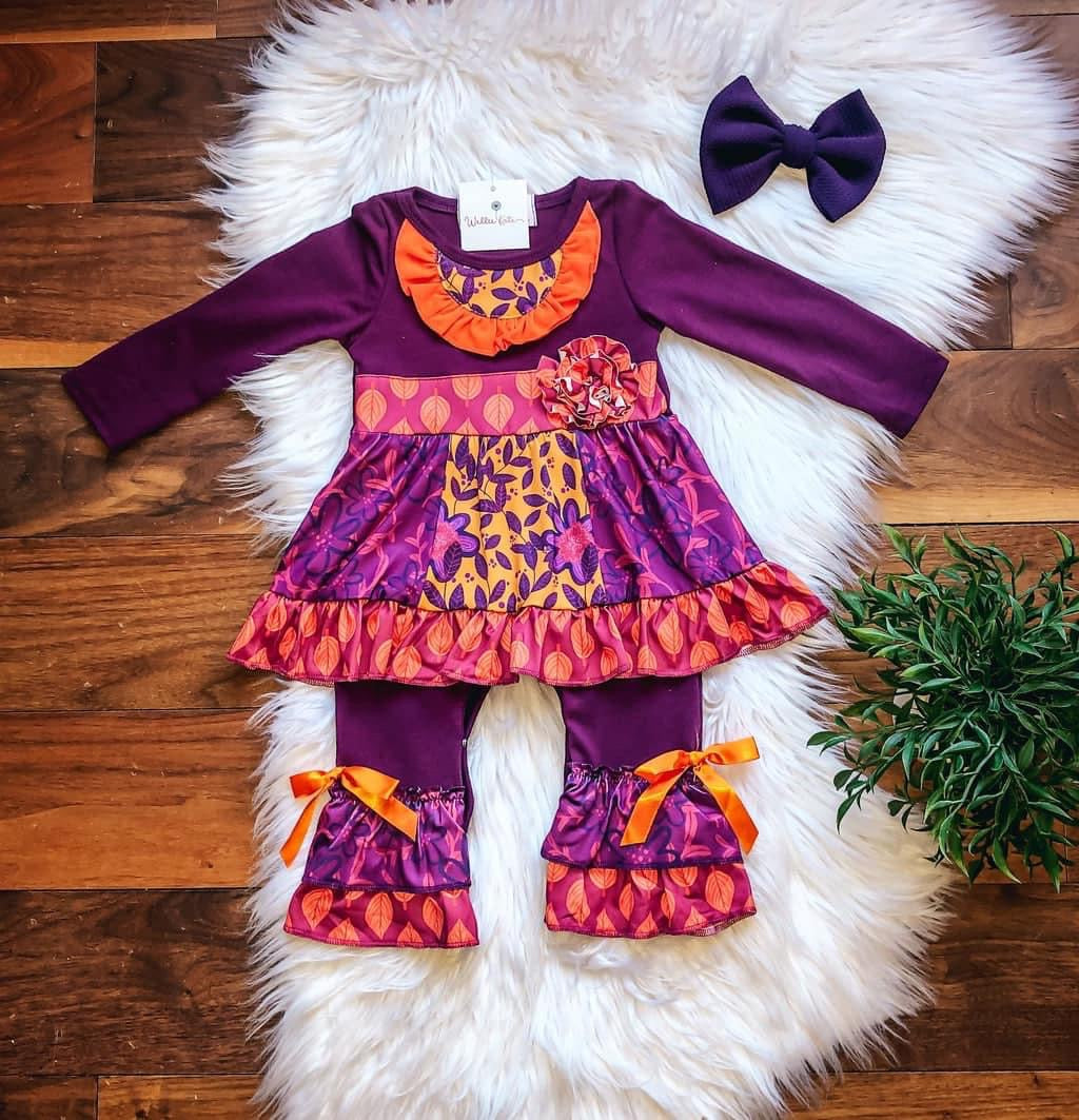 Autumn Floral Infant Romper by Wellie Kate