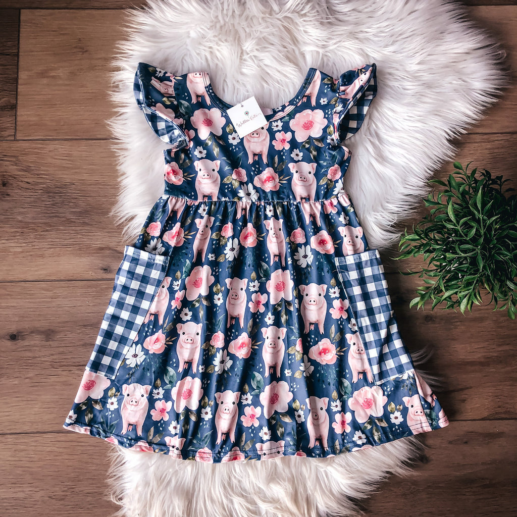 Spring Piggies Dress by Wellie Kate