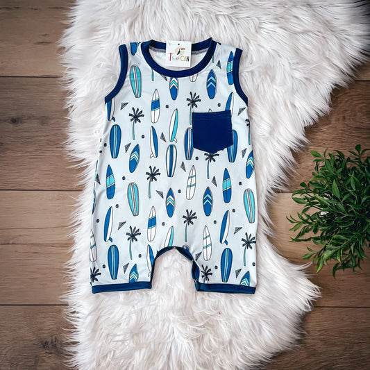 Pre-Order Surfing Infant Romper by TwoCan