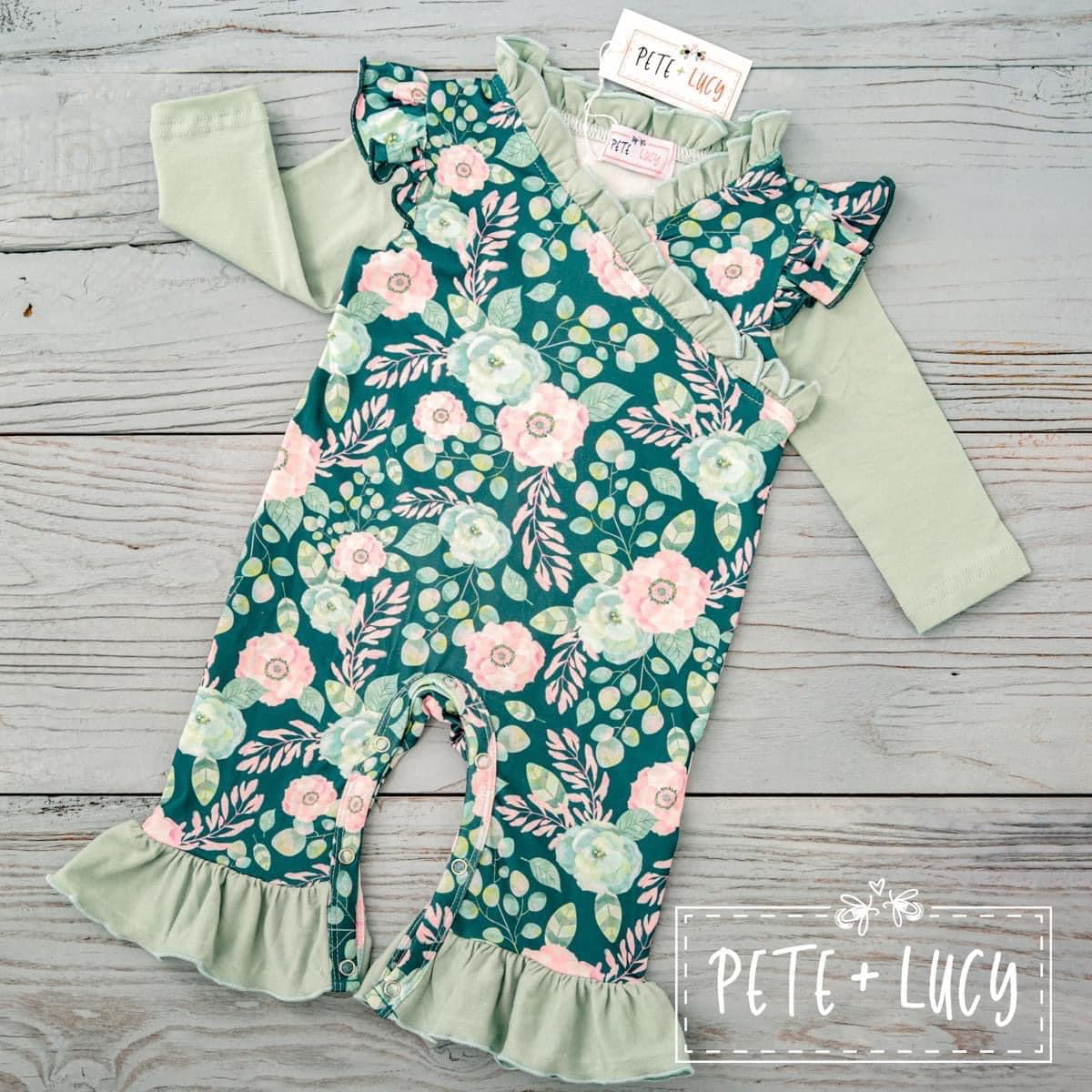 Sweet Emerald Infant Romper By Pete + Lucy