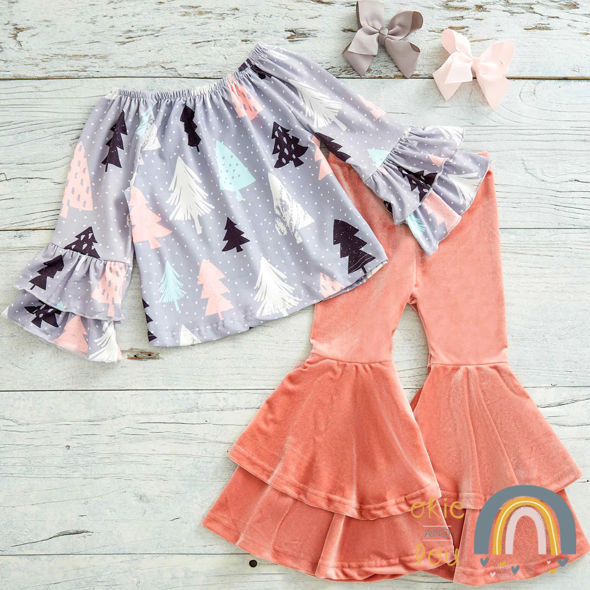 Peach Pine Outfit by Okie & Lou