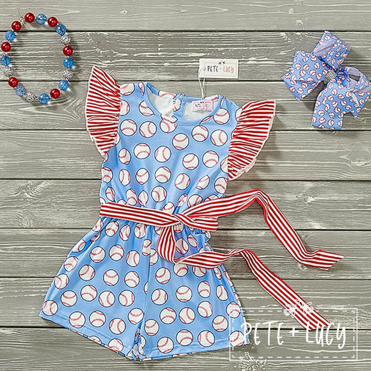 Pre-Order Batter, Batter, Swing Girls Jumpsuit By Pete + Lucy