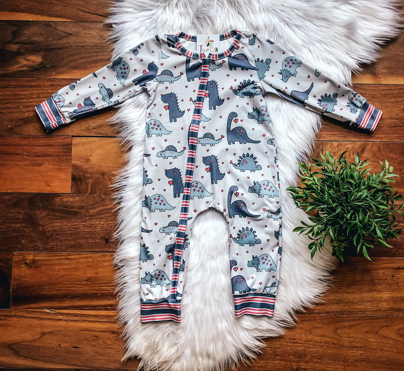 Dino Love Boys Infant Romper by TwoCan