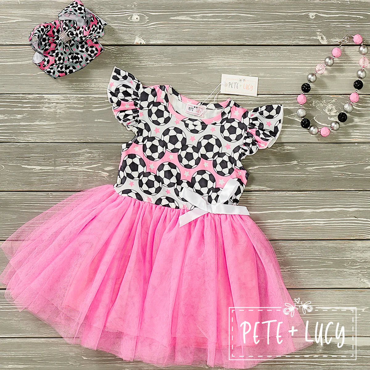 Star Soccer Tulle Dress (Short Sleeve) by Pete + Lucy