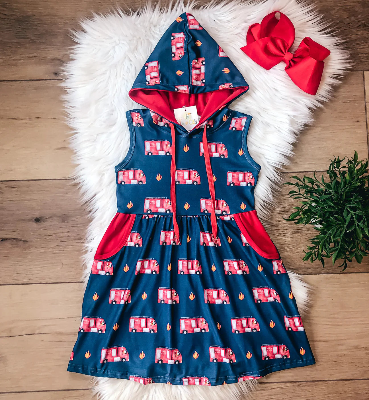 Sound The Alarm Hooded Dress by TwoCan
