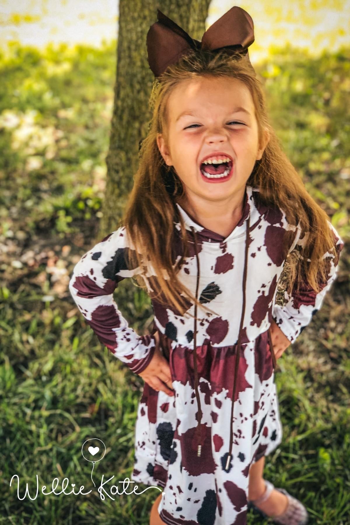 Cowlicious Hooded Dress by Wellie Kate