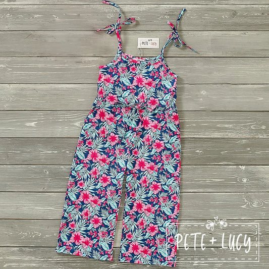 Tropical Paradise Girls Jumpsuit by Pete + Lucy