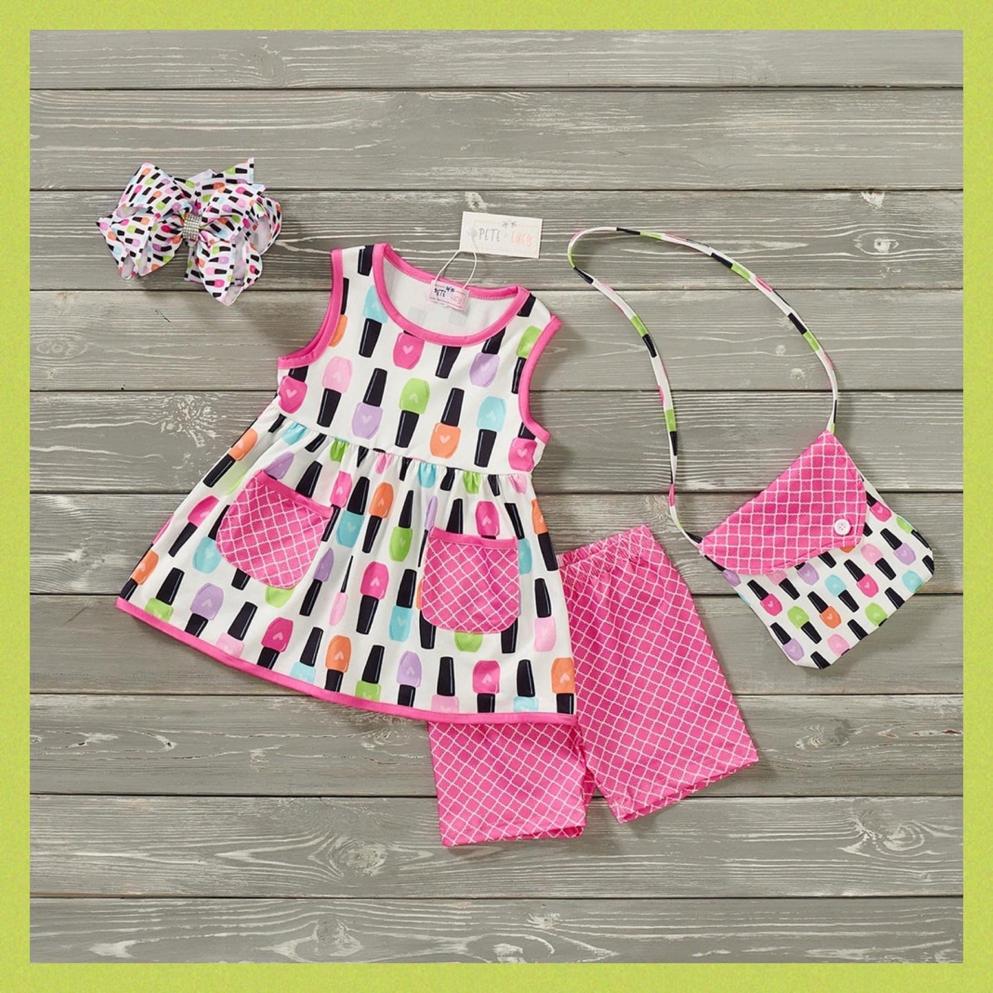 Neon Nail Polish Short Set by Pete + Lucy
