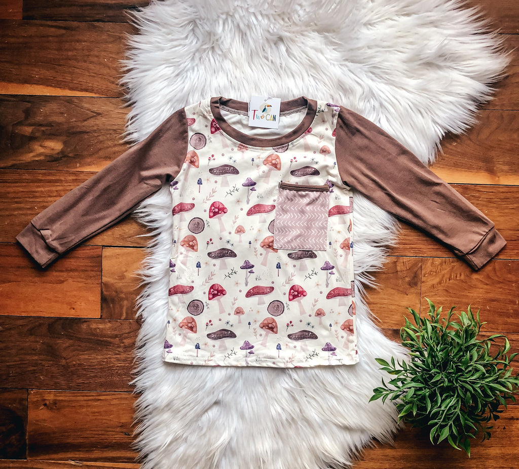Moody Mushroom Pocket Tee by TwoCan
