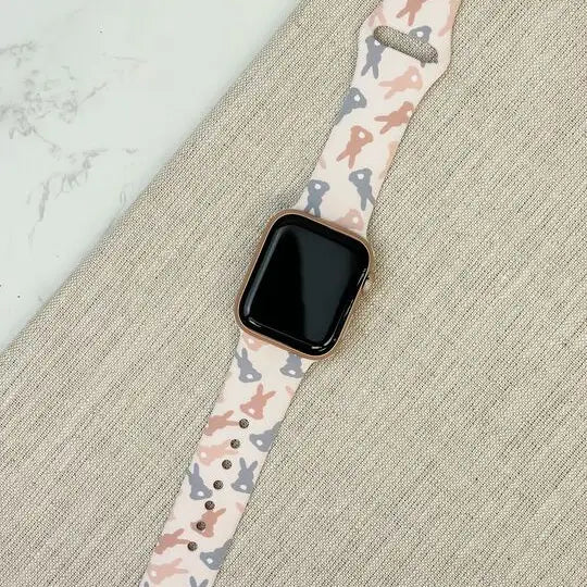 Bunny Printed Silicone Smart Watch Band