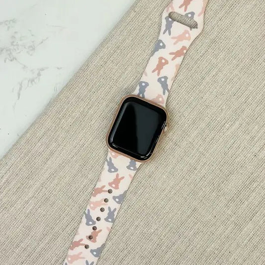 Bunny Printed Silicone Smart Watch Band