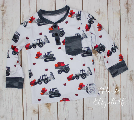 Valentine Construction Tee by Marie Elizabeth