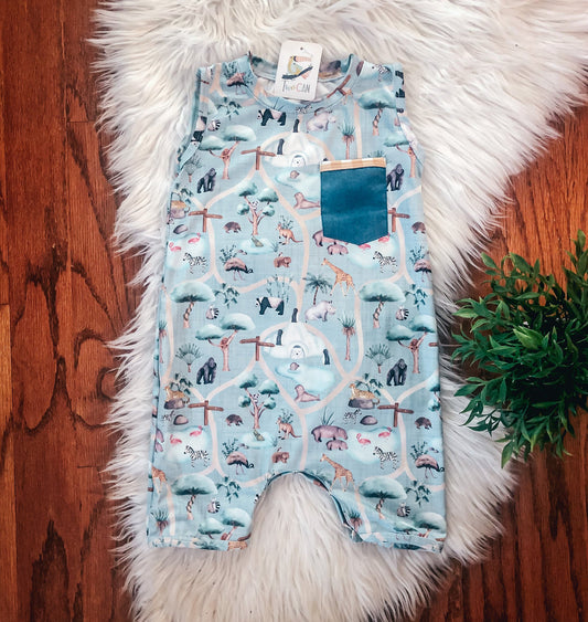 Zoo Animals Infant Romper by TwoCan