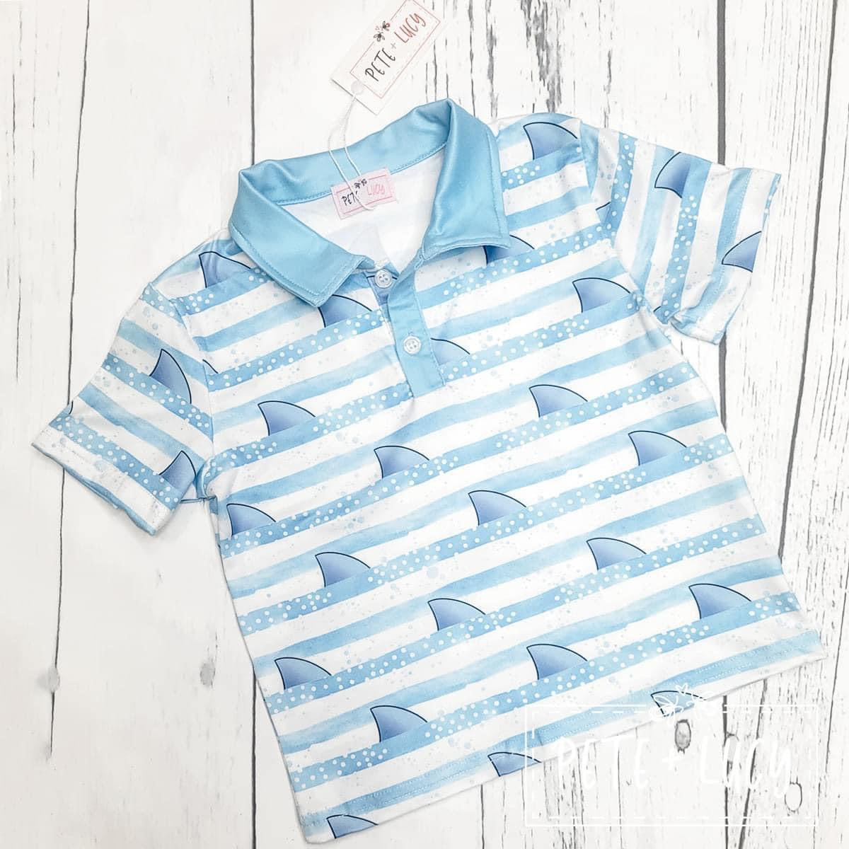 Sharp as a Shark Polo Tee by Pete + Lucy