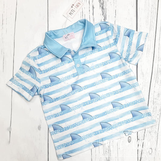 Sharp as a Shark Polo Tee by Pete + Lucy