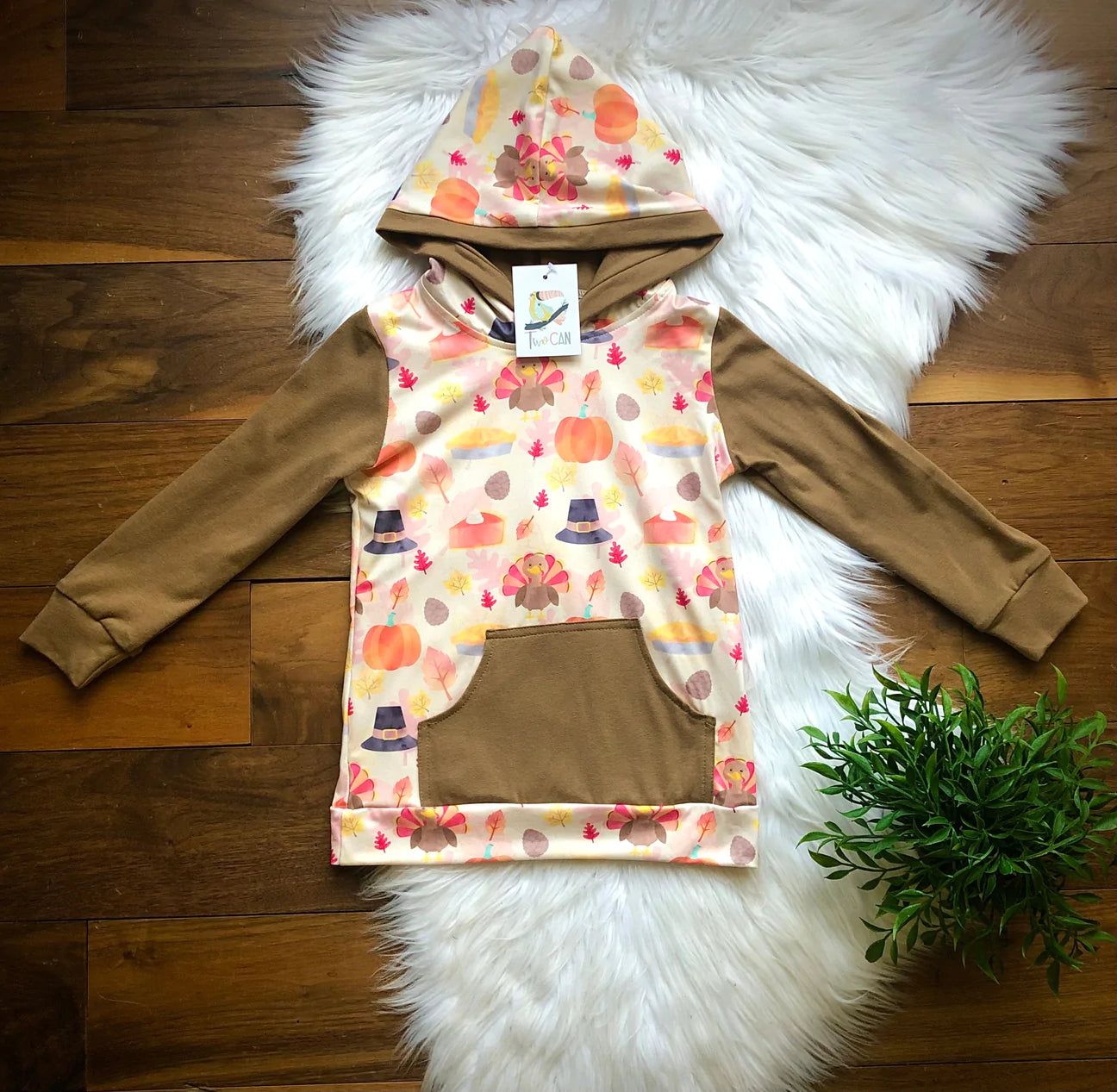 Thankful Turkey Hoodie- by TwoCan