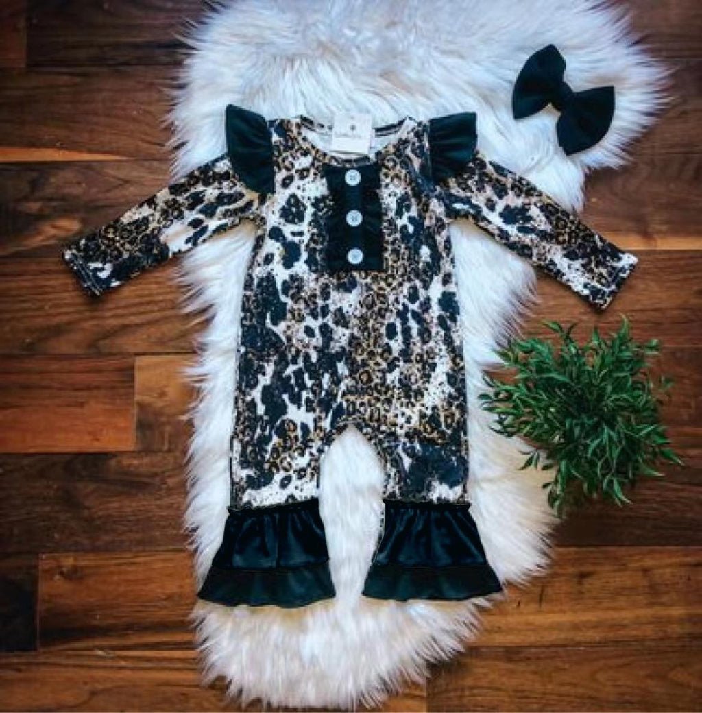 Glitzy Animal Infant Romper by Wellie Kate