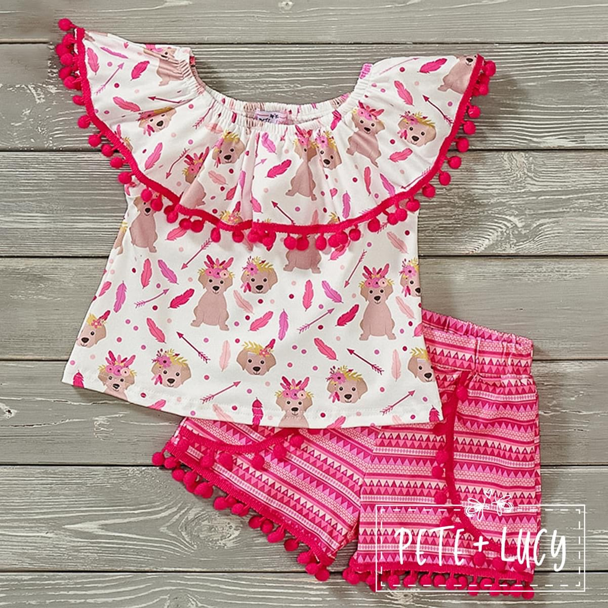 Boho Dogs Short Set by Pete + Lucy