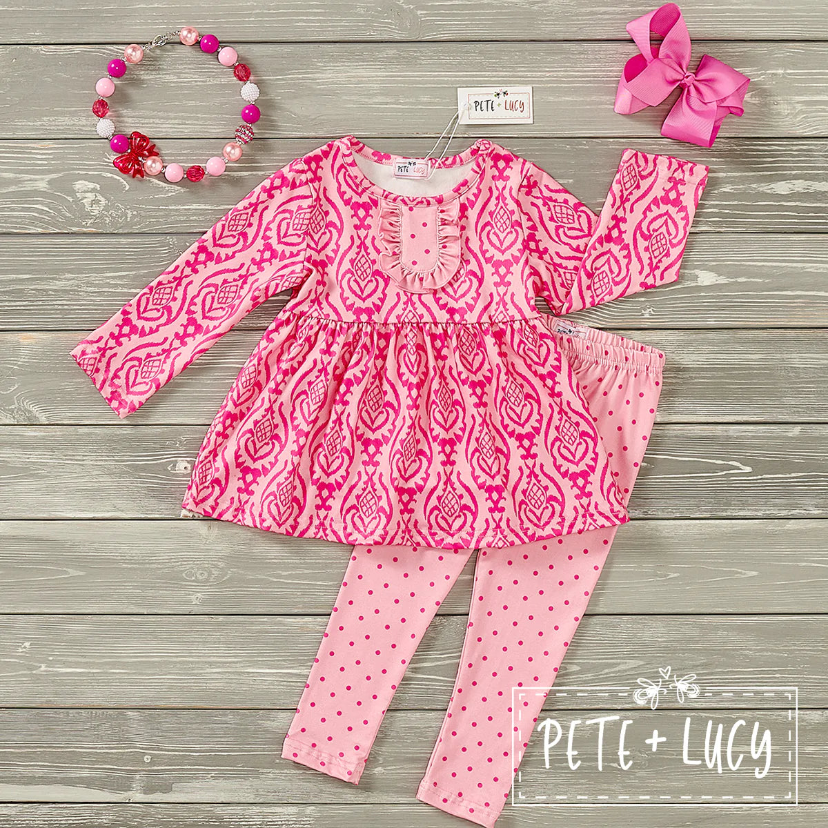 Pink Moroccan Pant Set by Pete + Lucy