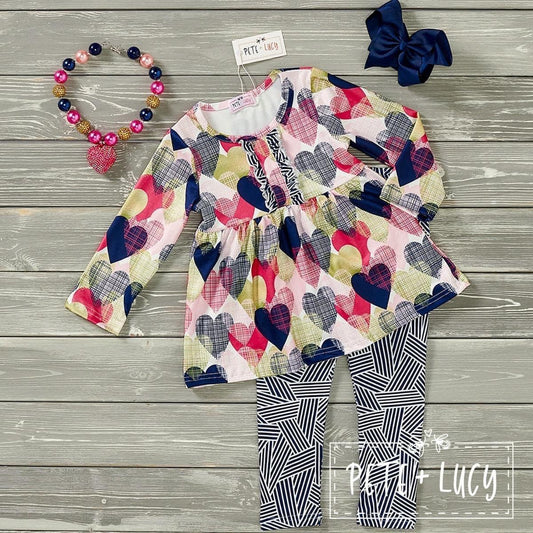 Geo Hearts 2-Piece Set by Pete + Lucy