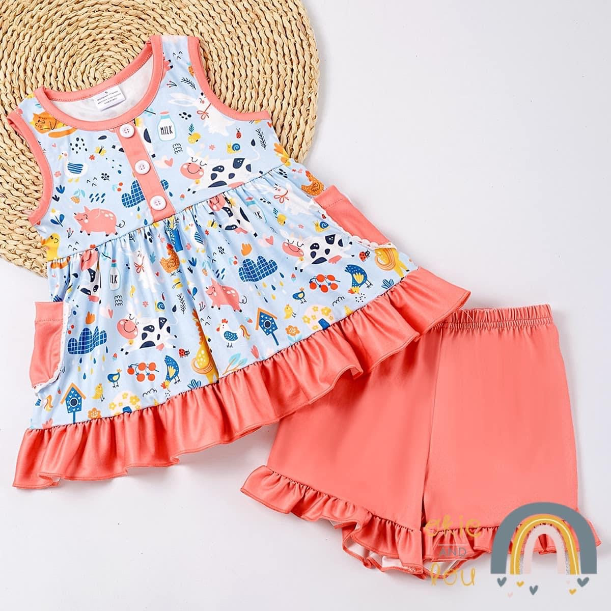 Merry Moo Short Set by Okie & Lou