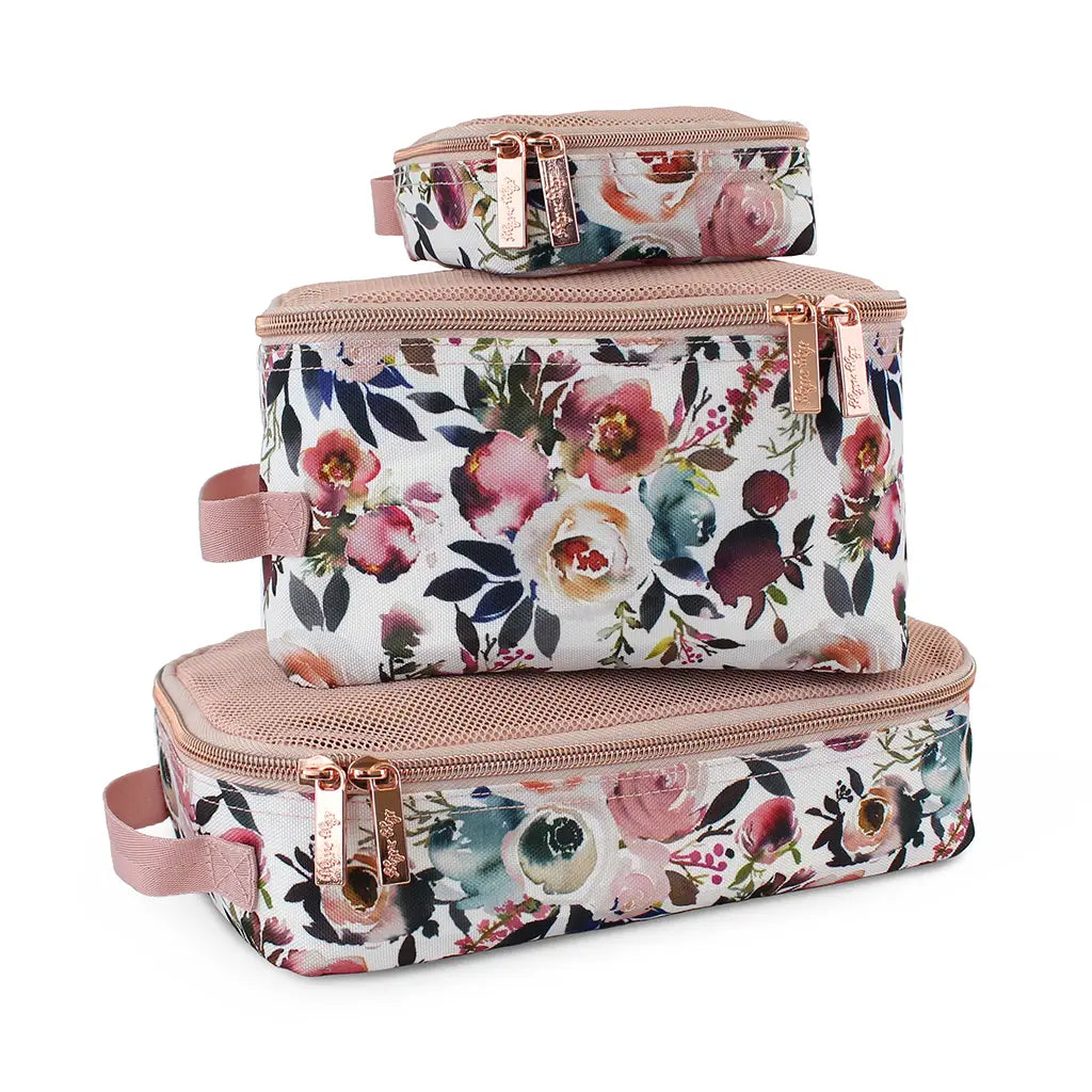 Blush Floral Pack Like a Boss Diaper Bag Packing Cubes