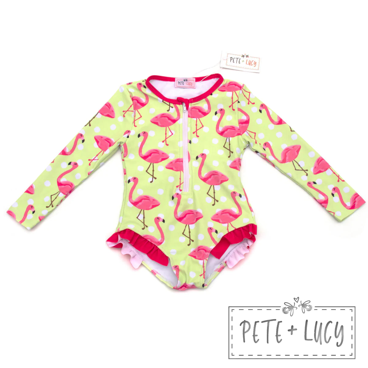 Fancy Flamingo One Piece Swimsuit by Pete + Lucy